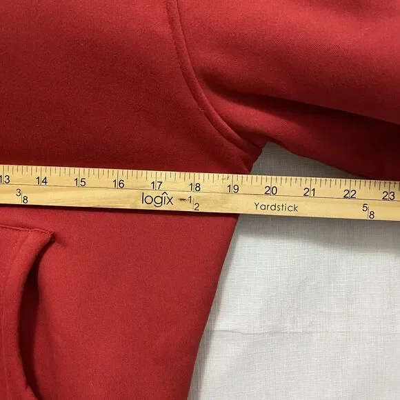 Pop-Up Women’s Zip Up Hoodie Fleece Lined Soft Jacket SizeM Red - Picture 6 of 8